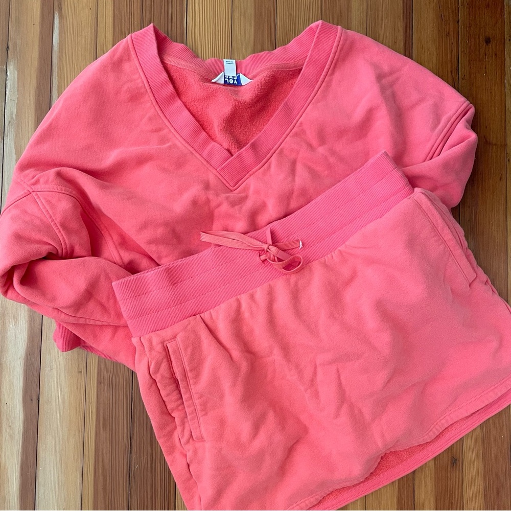 JoyLab V-Neck Sweatshirt and Skort Set